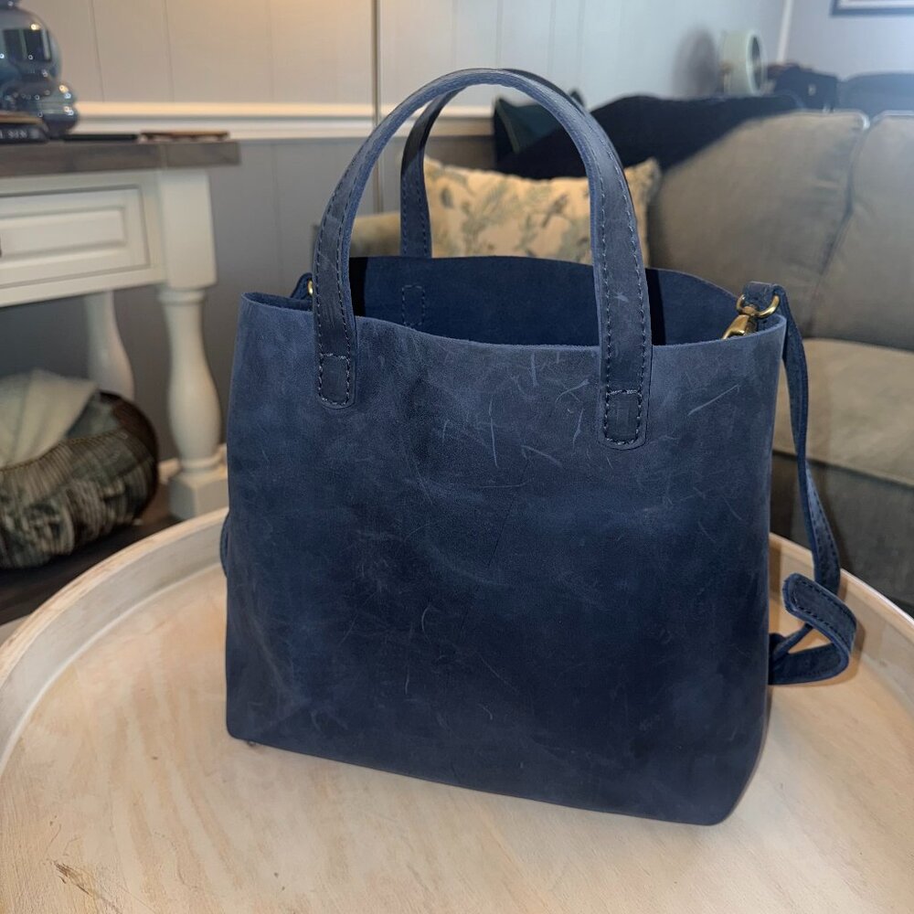 Portland Leather Goods  Almost Perfect Medium Crossbody Tote - Deep Water